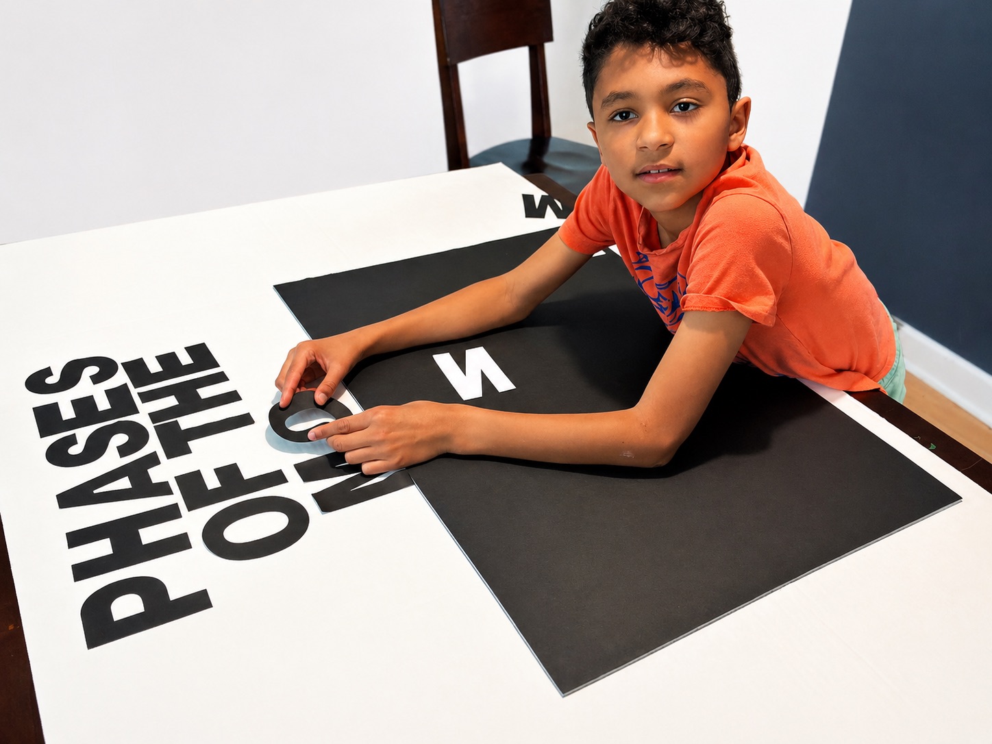 Max's completed science fair board