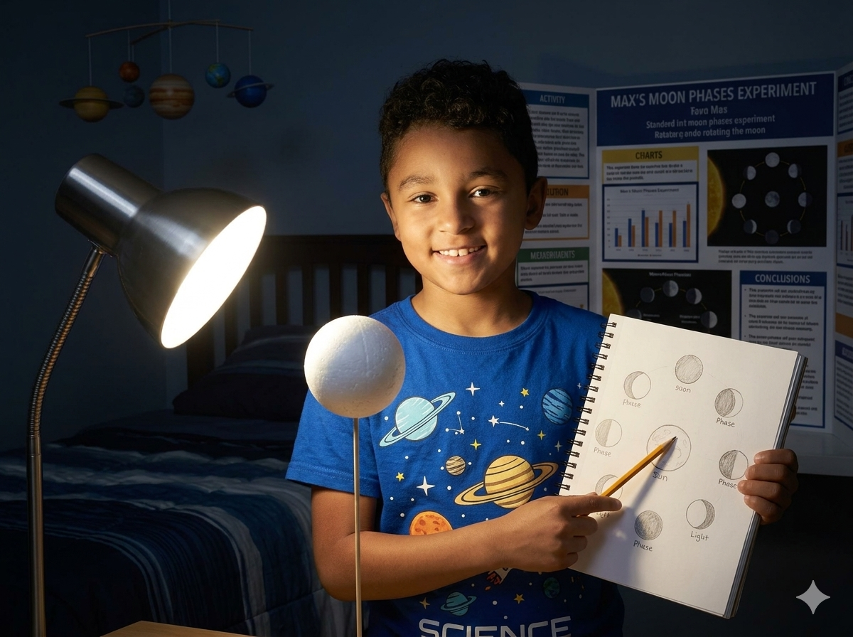 Max building the Moon model